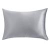 Pillowcase Pillow Cushion Cover with Zipper Solid Color Friendly To Skin Wear Resistant Washable Easy-care Faux Silk Cushion Case Pillowslip