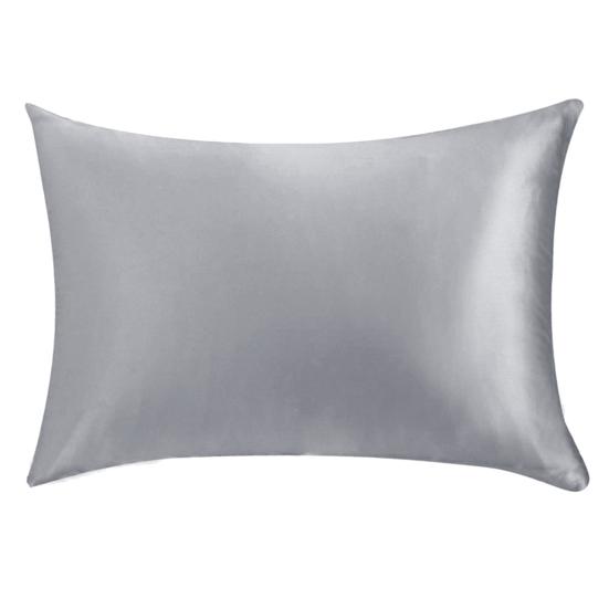 Pillowcase Pillow Cushion Cover with Zipper Solid Color Friendly To Skin Wear Resistant Washable Easy-care Faux Silk Cushion Case Pillowslip