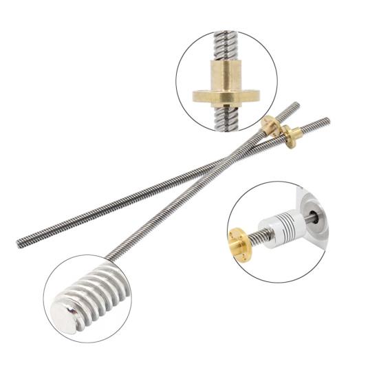 150-500мм 3D-принтер T8 Шаговый Трапецеидальный Винт с Трапецеидальной Резьбой Acme с Гайкой