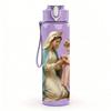 1PC Mary Hugging Little Girl Religious Print 750ml Color Plastic Sports Water Bottle Leakproof Flip Straw Lid Suitable for Sports Office Home Use