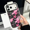 Чехол с принтом вишни для iPhone 17 18 Pro Max iPhone 16 15 14 13 Pro Max 17E Мягкая силиконовая крышка для телефона с кожаной текстурой