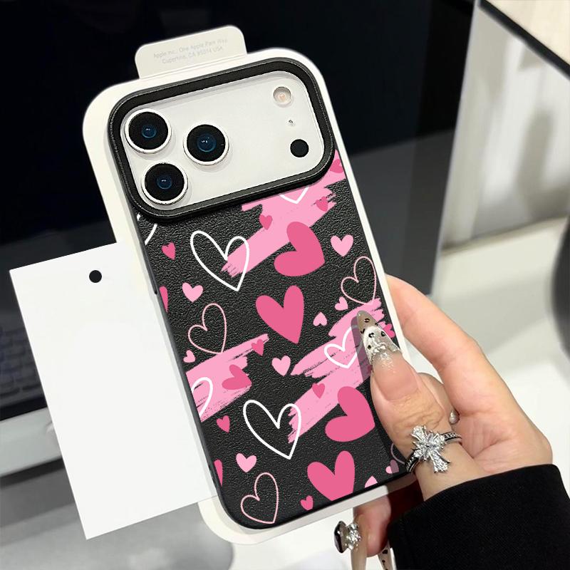 Чехол с принтом вишни для iPhone 17 18 Pro Max iPhone 16 15 14 13 Pro Max 17E Мягкая силиконовая крышка для телефона с кожаной текстурой