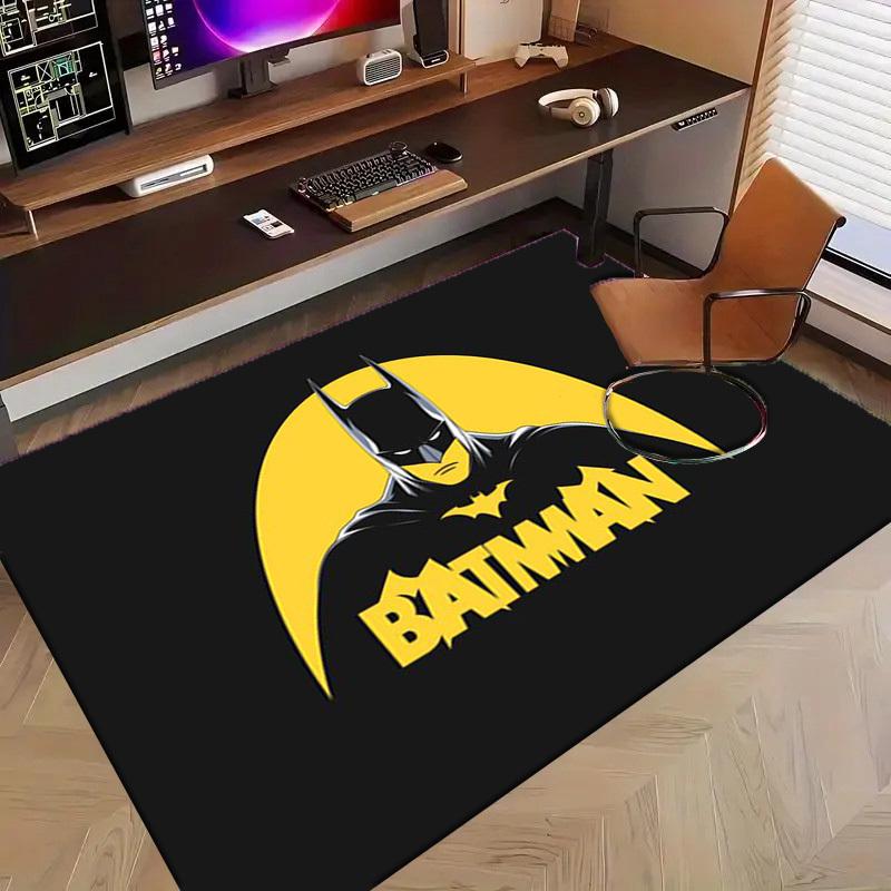 1pc Office Carpet Chair Mats Batman Logo Minimalist Design Perfect for Office Chairs, Living Rooms, Or Bedrooms,Polyester Carpet.HDT217