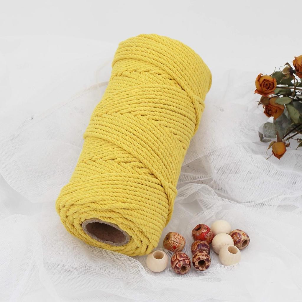 Шнур макраме 4 мм 100 м, хлопковая веревка, веревка, поделки, сделай сам, цветная нить, витой шпагат, ручное шитье, домашнее свадебное украшение