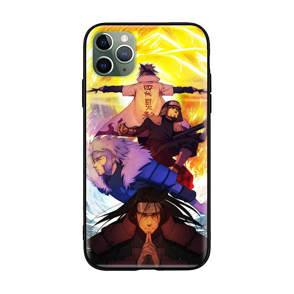 W-20 Naruto Hokage Soft Black Case for iPhone 11 12 13 14 15 6 7 8 X XS Pro Max XR Samsung S21 S22 S23 S24 FE Ultra S8 Plus