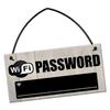 Vintage-inspired Wooden Wifi Password Hanging Sign Plaque Chalkboard for Home Hotel Look 20x10cm