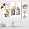 Medical Watercolor Human Figure Human Anatomy Muscle System Education Office Picture Posters Canvas Painting Art Print Painting
