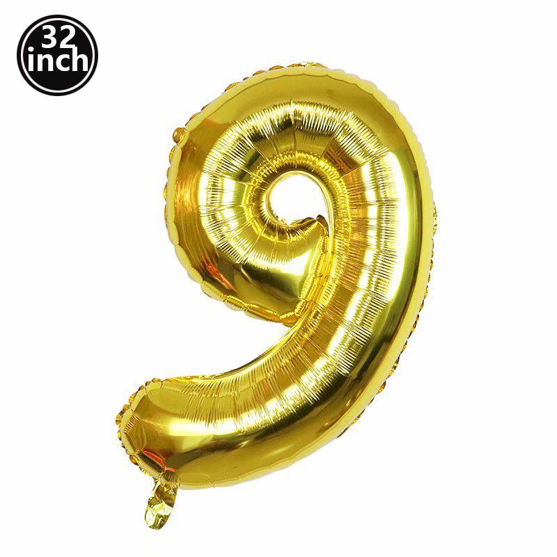 Multi Color Large Numbers 3 Balloon 32Inch 1 2 3 4 5 6 7 8 9 Birthday Ball Red Digit Bachelorette Balloons Figure Golob Balloons