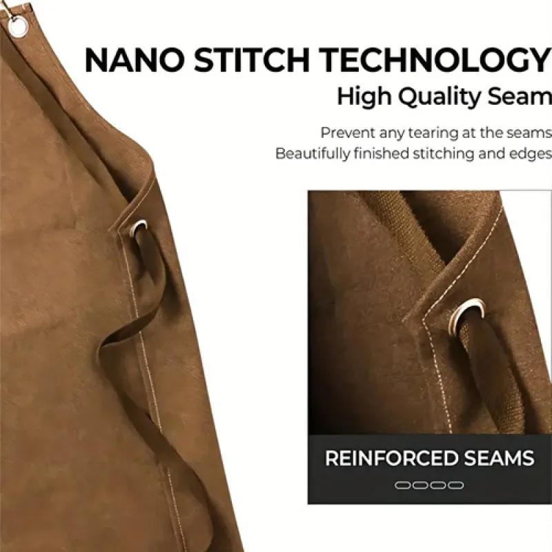 1 шт. с карманами модный фартук женский кухонный водонепроницаемый холст мужской рабочая одежда официант ресторан превосходный