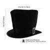 Adorable Formal Costume Hat Dress Up Black Magician Hat Cosplay Outfit Black Top Hat  Theme Party