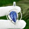 Gift For Women Jewelry Pendant 925 Sterling Silver Natural Lapis Lazuli Gemstone