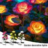 HeadeSolar Rose Light LED Garden Decoration Simulation Outdoor Waterproof Courtyard ParkGround Insertion Lawn Light