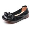 Spring Summer Genuine Leather Shoes Women Flats Cow Leather Soft Comfortable Mother Shoes Plus Size 41 Black Blue