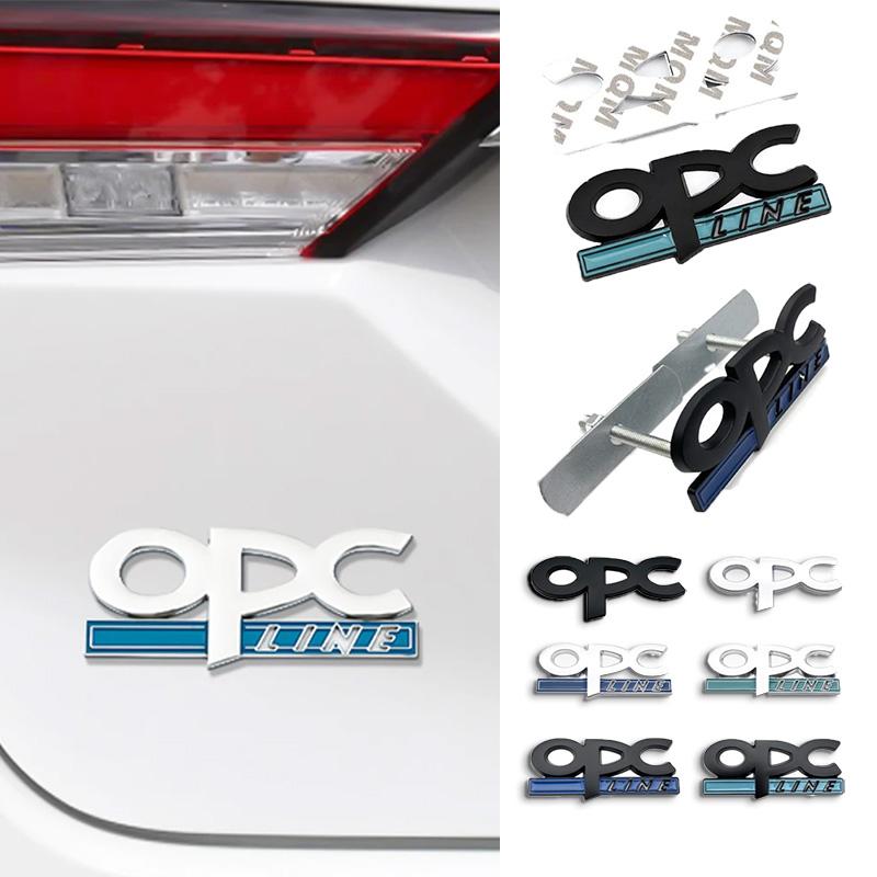 AAAYV1 OPC Line Emblem Front Grille Badge Tail Stickers Logo For Opel Astra G H J K F Corsa D Zafira B Insignia Mokka Regal Accessories