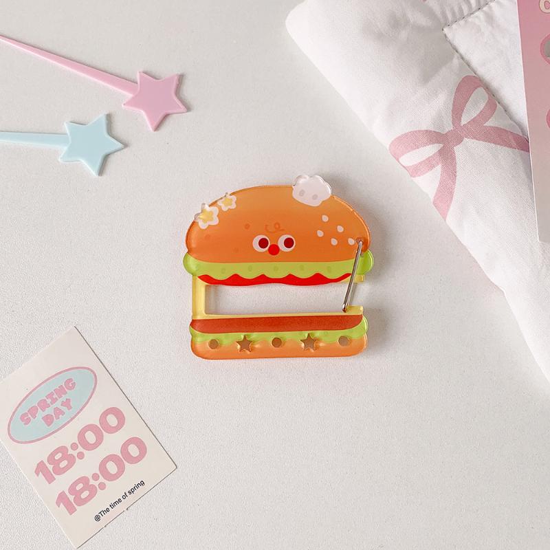 Милый акриловый мультяшный держатель для брелока в стиле Инс, Кавайный брелок с фруктами, кексом, звездой, украшение для сумки, крючок для подвески