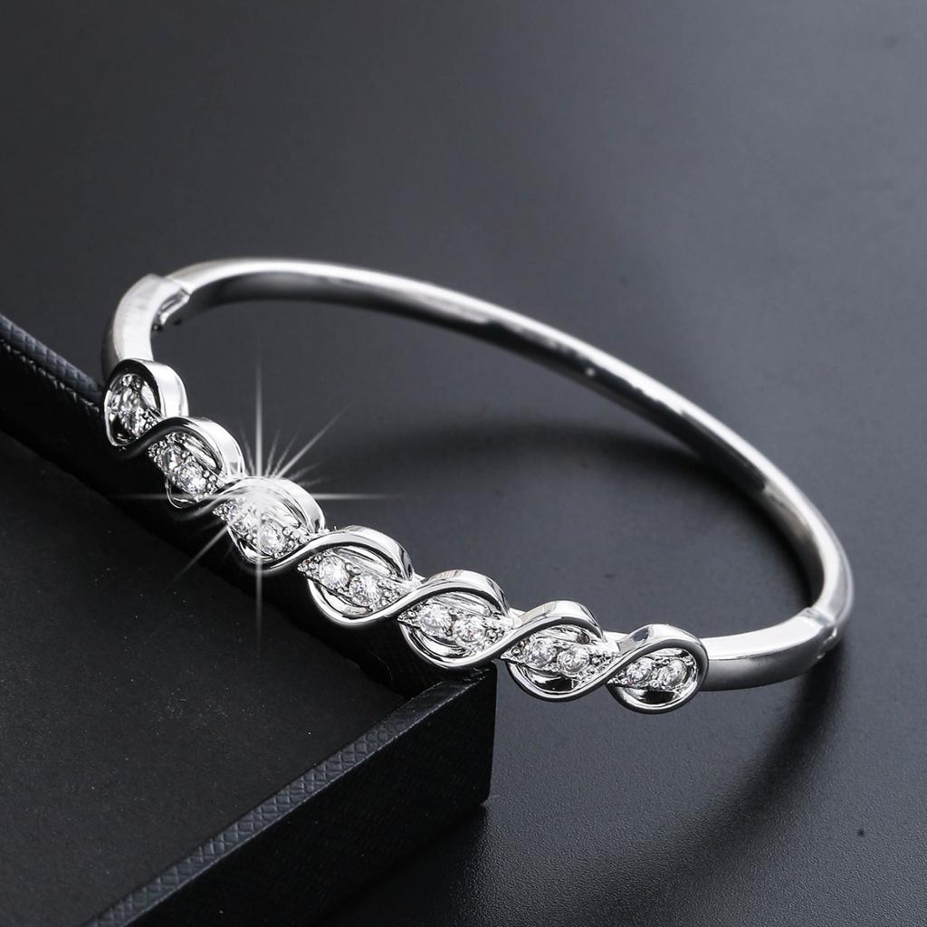 Fashionable Simple Ins Style Micro Inlaid Zircon Everyday Joker Elegant Temperament Leisure Bracelet
