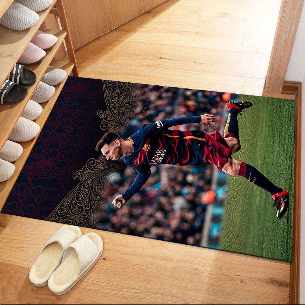 Messi 194 Floor Rug Office Rug Suitable for Foyer Dining Room Game Room Balcony Antislip Carpet Decorate Offices Gift for Festivals