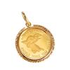 Кулон из чистого золота K24 в форме ангела с гравировкой, унисекс [Speranza] 1/25 унции