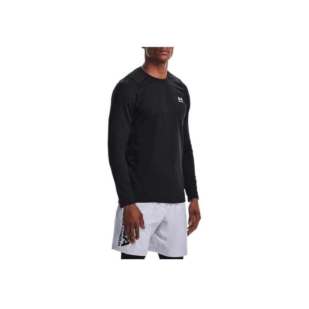 Under Armour Сплошной цветной пуловер с круглым вырезом и футболкой с логотипом, мужские топы, черный 1366068-001