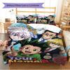 Name Custom Hunter x Hunter Pattern Bedding Set Quilt Cover Pillowcase Home Decor Gift (1 * duvet cover + 2 * pillowcase, without core)
