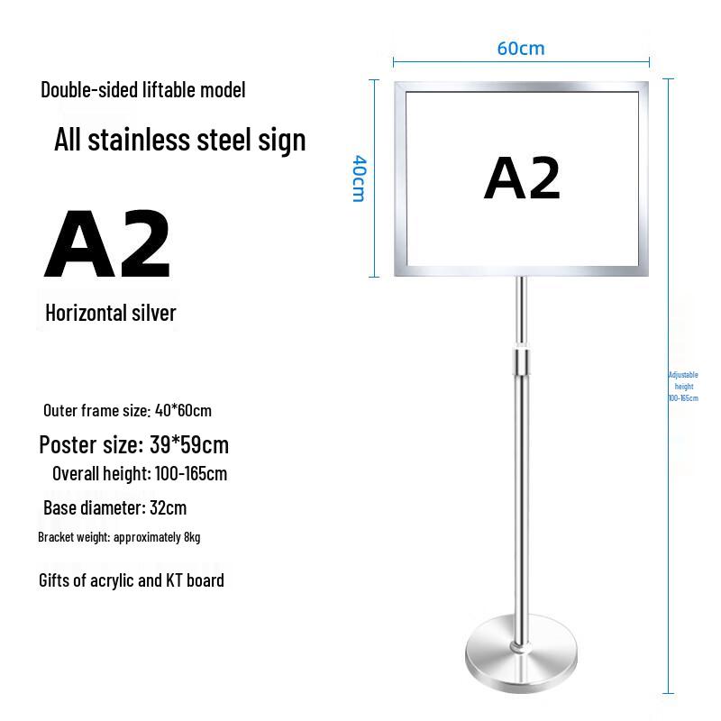 Stainless Steel Display Sign Stand