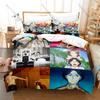 TsumaSho 3PCS Bedding Set If My Wife Became an Elementary School Student Anime Print Microfiber Duvet Cover Pillowcase Bedroom
