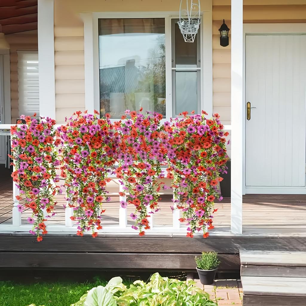 1 шт/2 шт изысканные реалистичные шелковые ромашки подвесные цветы для улицы искусственные растения цветок орхидеи