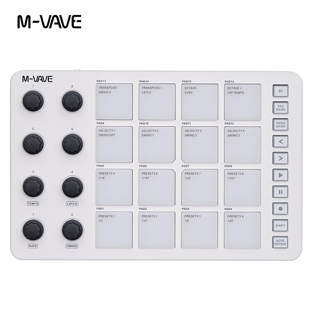 RGB Backlit MIDI Controller Drum Pads with Mixer and Rhythm Keyboard