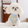 Dog Clothes Spring Summer Cherry Embroidery Color Dot Striped Vest Two Feet Teddy Bigbear Small Dog Pet Clothes