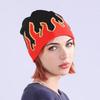 Autumn and Winter New Knitted Hats Men's and Women's Hip-hop Street Flame Pullover Hats Outdoor Riding Hats Versatile Brimless Hats