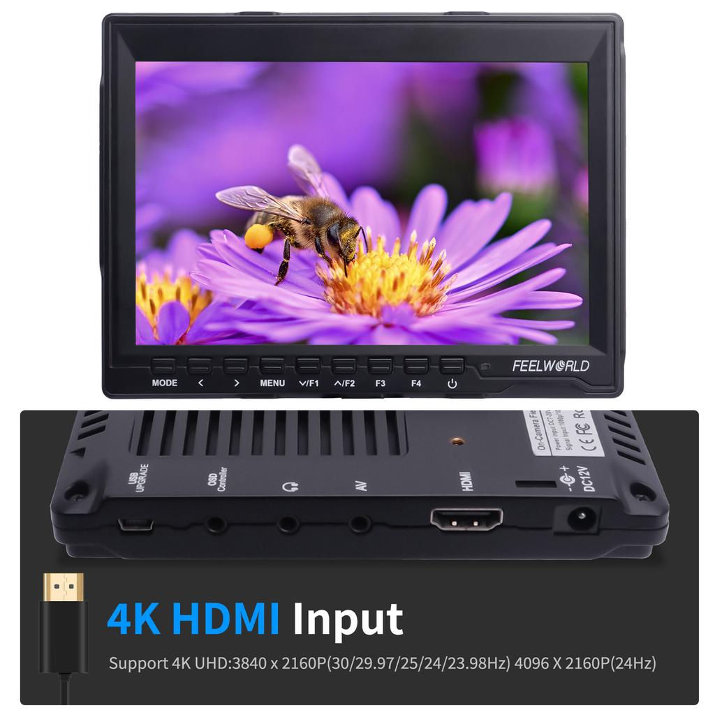 Feelworld FW759 7-дюймовый полевой монитор для камеры, видеомонитор 1280 * 800, замена для Canon Nilkon
