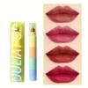 Портативный мини-набор помады 4-в-1, водостойкая, долговечная, не размазанная, не оставляющая следов, мини-бархатная помада, набор помад