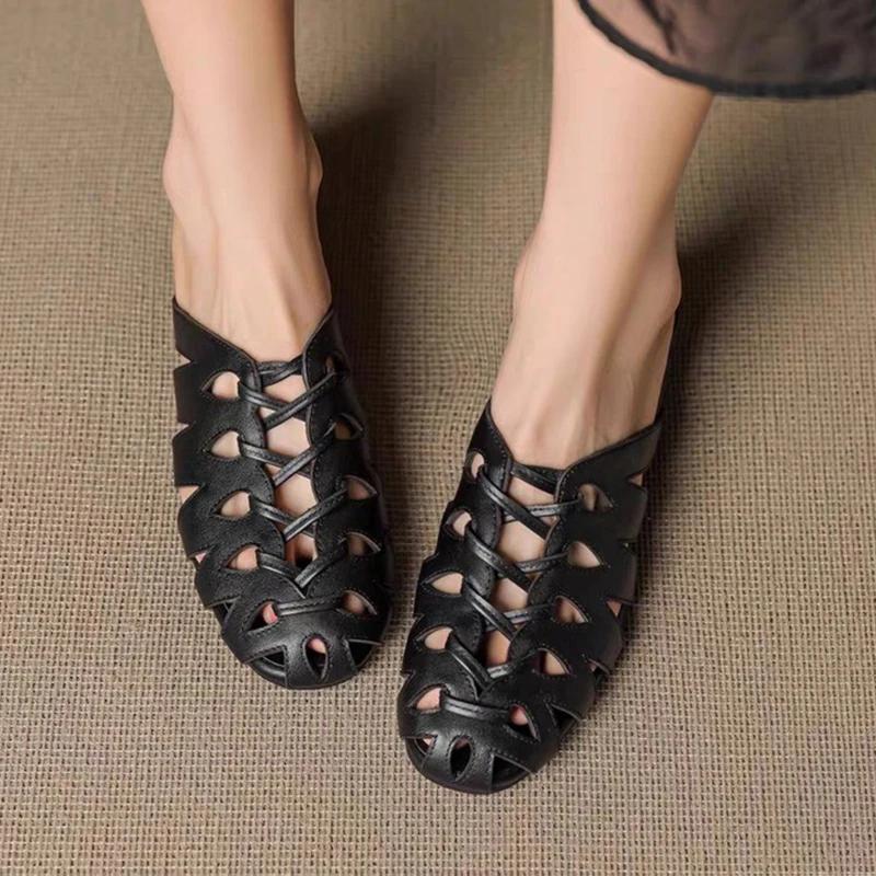 Модные балетки Женские туфли Мюли Слингбэки Тапочки Повседневные Уютные Женские сандалии Летний тренд 2025 Шлепанцы Повседневные шлепки Mujer De Zapatos