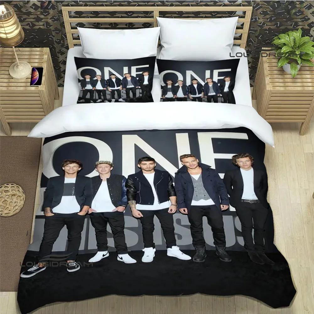 3D O-ONE band Напечатанный комплект постельного белья Пододеяльник Наволочка Комплект постельных принадлежностей Постельное белье Простыня Пододеяльник Полный Размер Королевы Королевский Размер