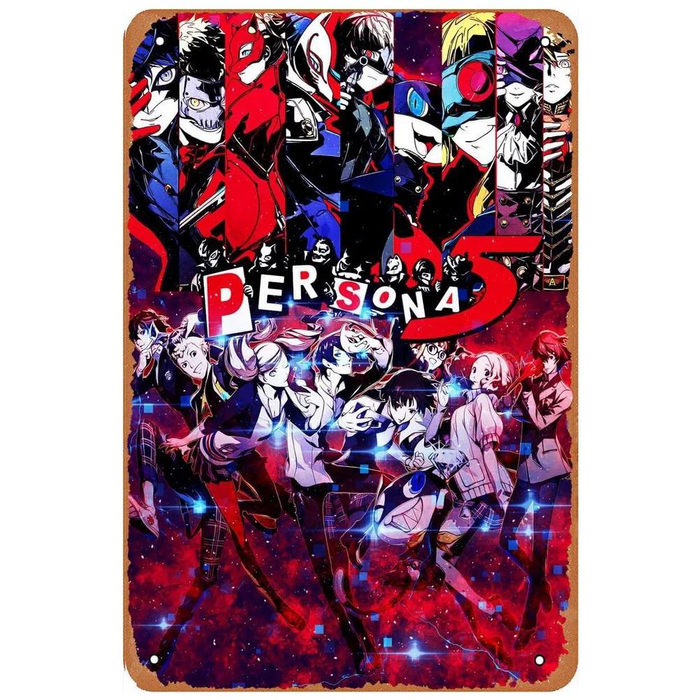 Металлические жестяные таблички Декорация стены для видеоигр Винтажные художественные плакаты Железная живопись для мужской комнаты Домашнее кафе Игровая комната Клуб Бар