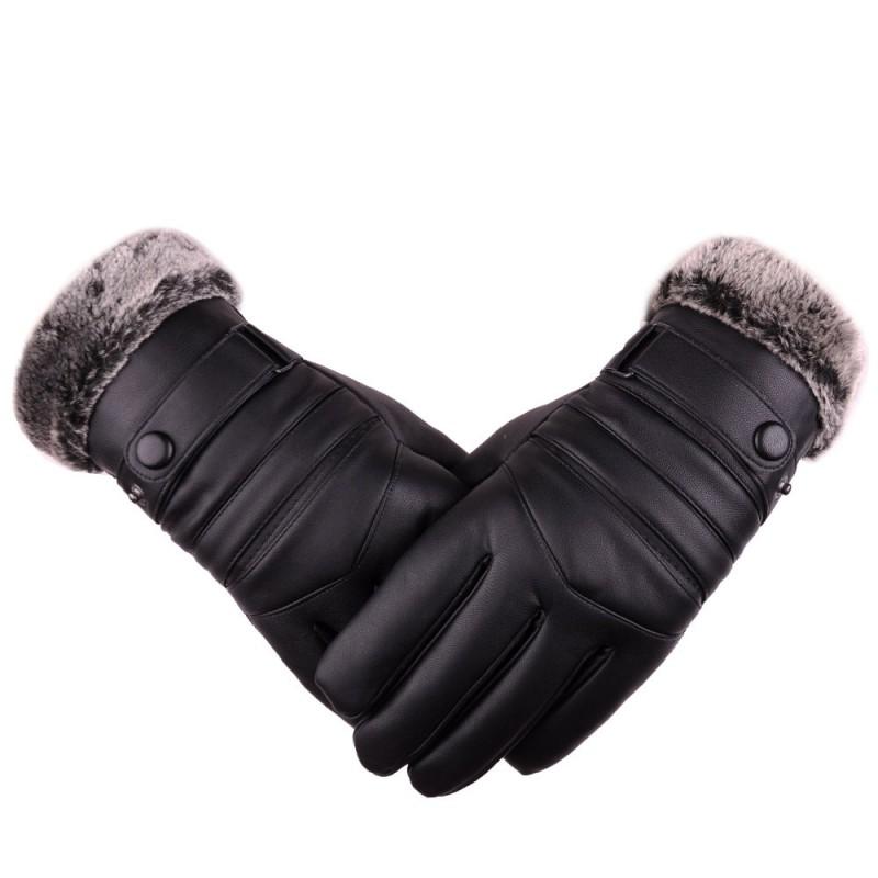 Unisex Touchscreen Gloves With Thick Fleece Lining Winter Hiking Cycling Outdoor Use Anti-Slip Warm Fingered