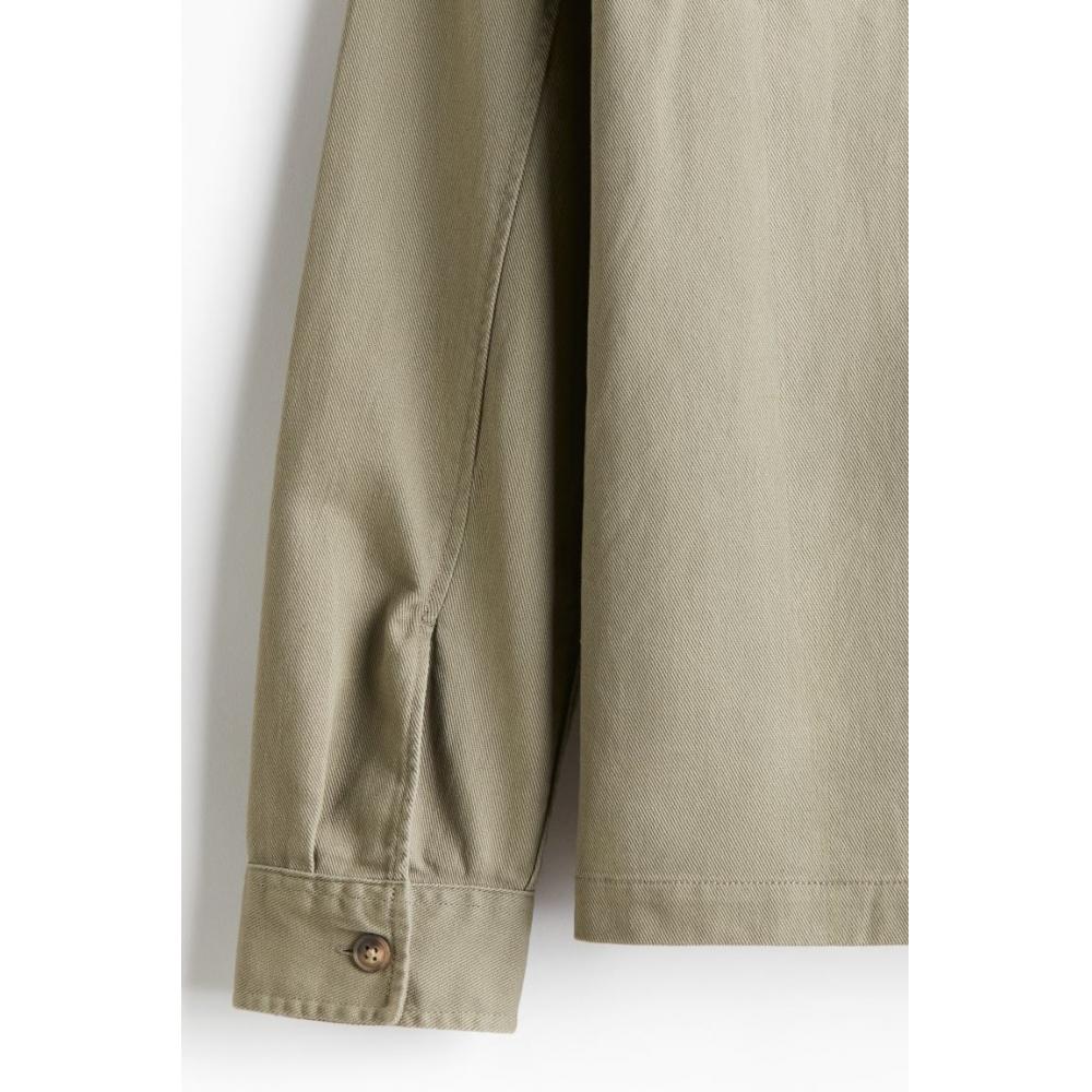 HM Regular Fit Cotton Twill oversHirt kHaki Green