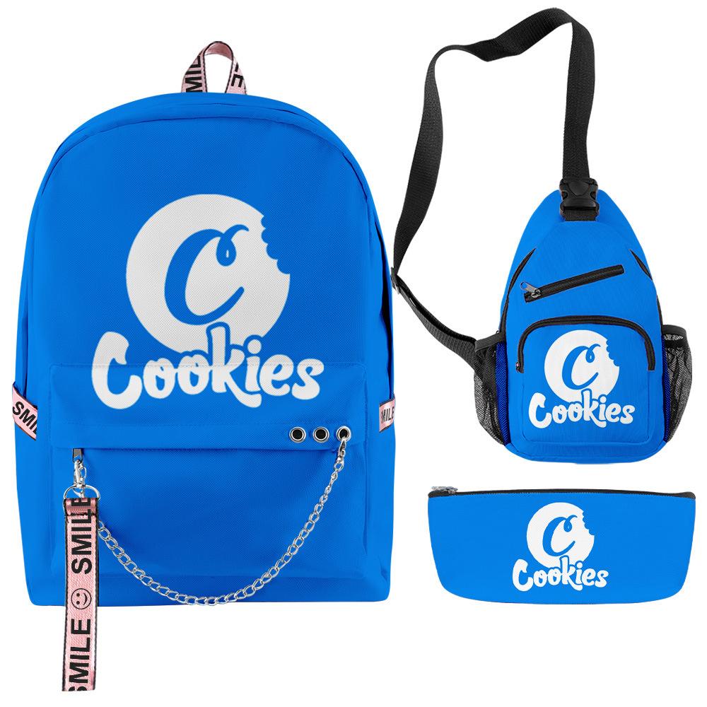 Cook 3D Digital Color Printing Set Oxford Cloth Waterproof Backpack Student Bag