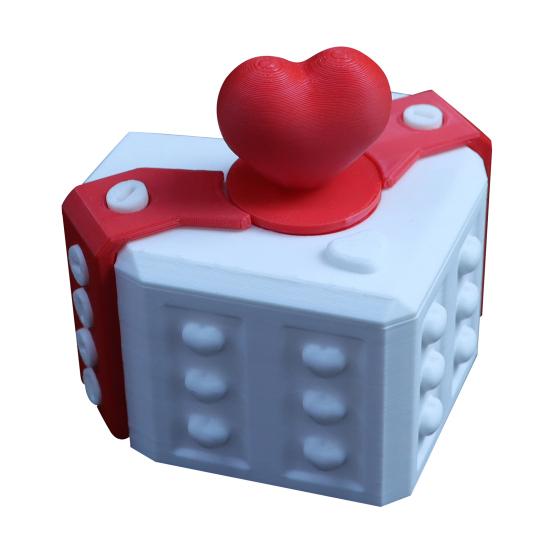 Подарочная коробка на День святого Валентина Раздражающая подарочная коробка с винтами 3D-печатная головоломка-игрушка для розыгрыша Раздражающая подарочная коробка в виде сердца для любимых