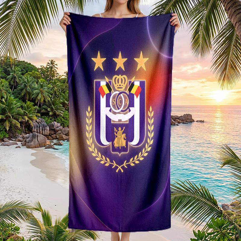 Anderlecht FC принт Быстросохнущее пляжное полотенце Микрофибра Впитывающее Портативное Дорожное Полотенце для плавания