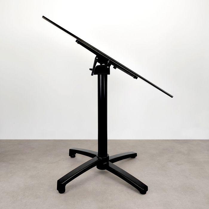 Foldable Terrace Table In Compact HPL White Marble Decor 70 X 70