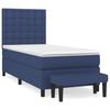 3136891 vidaXL Divan Bed with Mattress Blue 90x200 Cm Fabric
