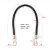 2pcs PU Leather Braided Rope Handles for Handbag Shoulder Bag Strap Handmade Bag DIY Accessories Alloy Metal Hook Buckle KZ0346