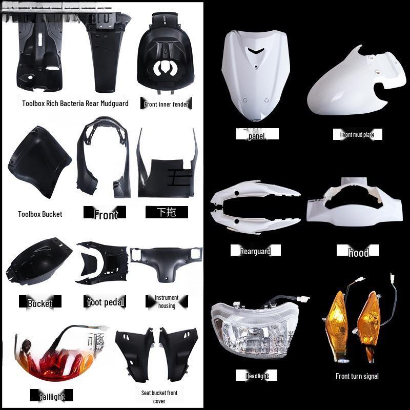 Qiaoge 2nd Gen Yamaha 100 Black Shell & Parts Set for Scooters