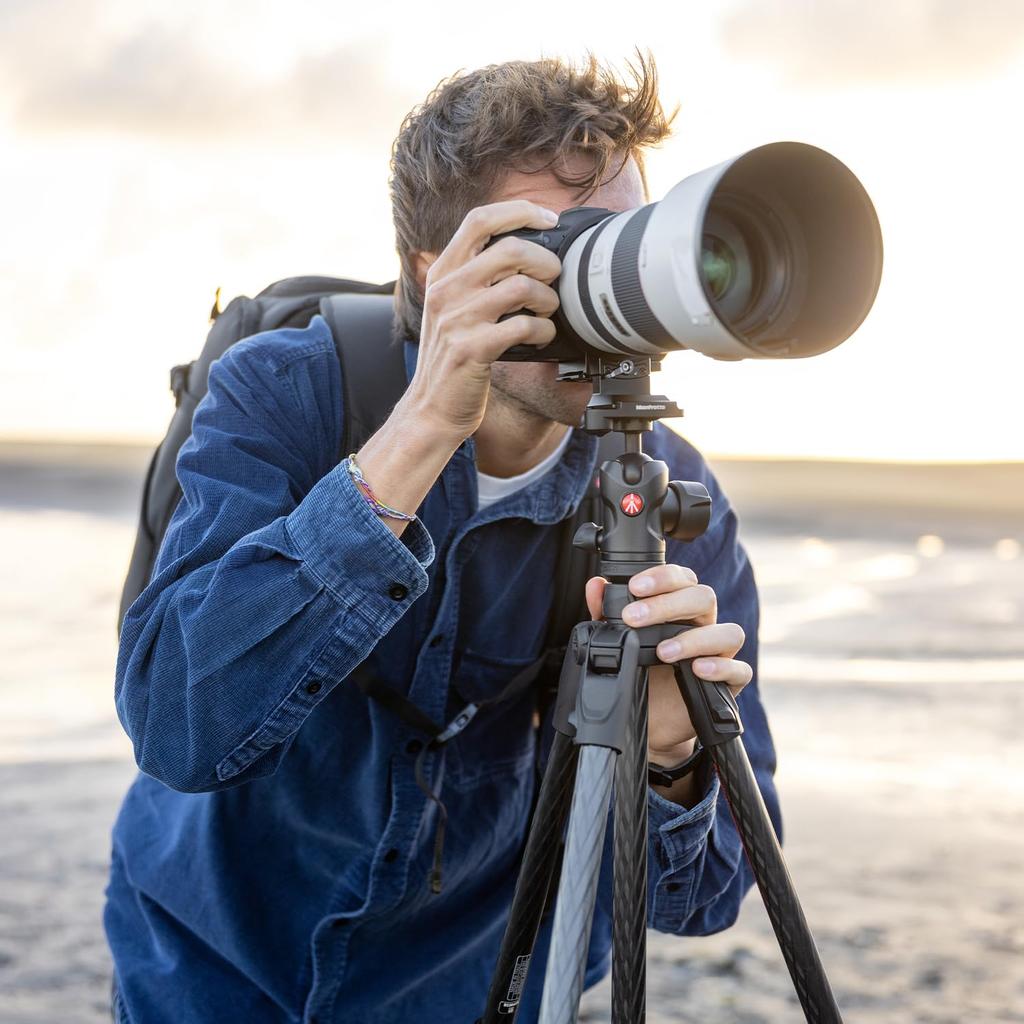 Manfrotto Befree Advanced AS Camera Tripod Twist Lock Compatible Portable Compact Travel Tripod Kit Ball Head Carbon Tripod for DSLR Mirrorless Camera