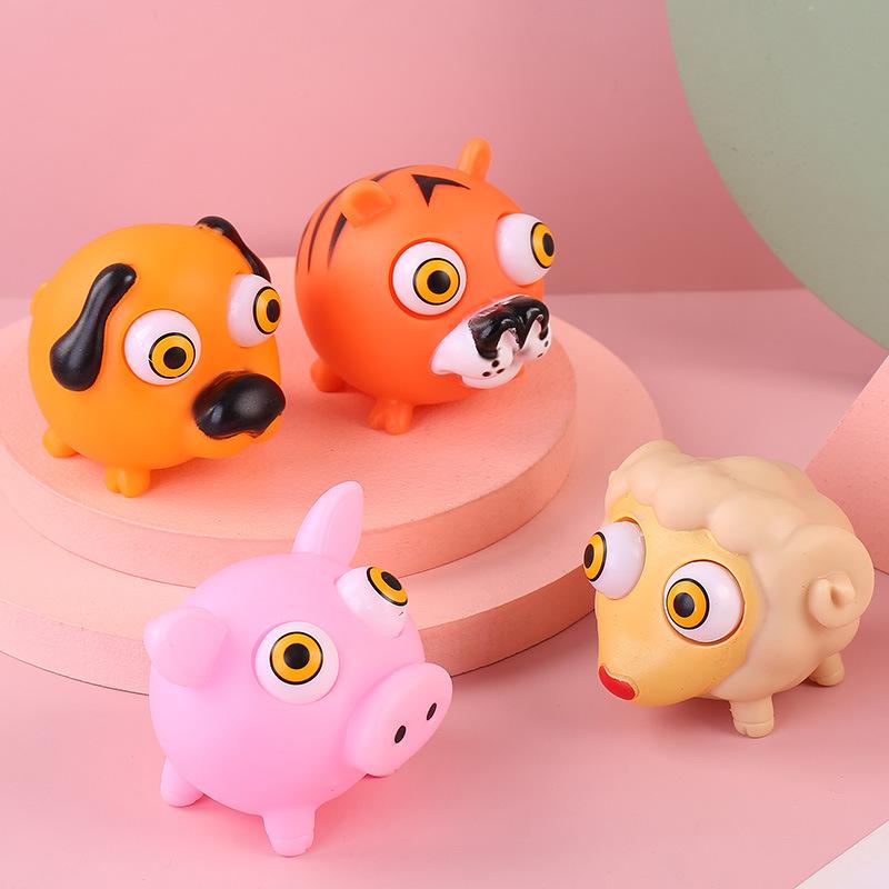 Мягкая игрушка в виде животного, милый антистрессовый мячик, сжимаемый подмигивающий кукла, игрушки Abraact, мягкие липкие игрушки для снятия стресса, забавный подарок J79