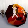 1pc Dance Vinyl Automatic Open/Close Umbrella 8-Rib Strong Frame, Portable Travel Umbrella for Women & Men, Birthday Gift Parties 010