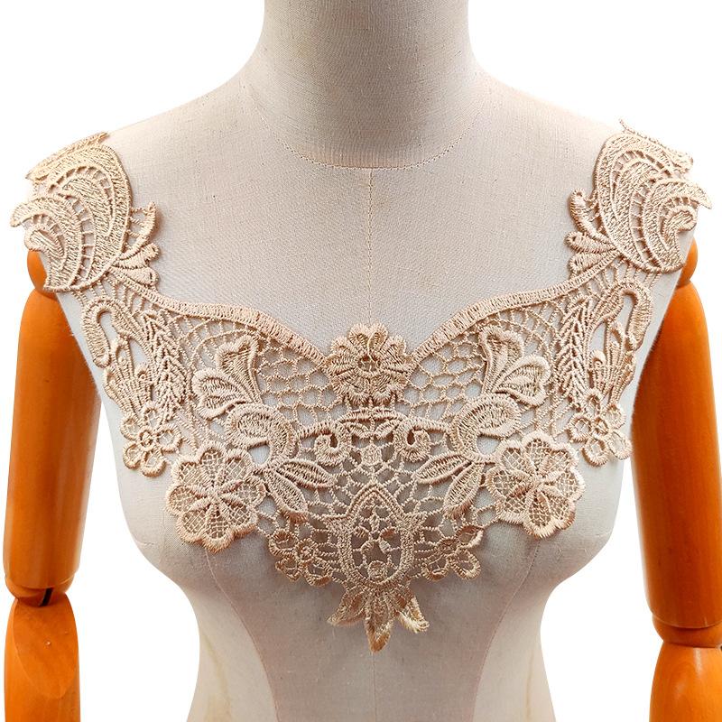 Water Soluble Lace Embroidery Chest Flower Three-dimensional Embroidery Collar Flower Polyester Silk Hollowed Out Collar DIY Lace Accessories