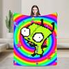 Gir Invader Zim Cartoon  Throw Blanket  Flannel Bedspread For Couch Chair Sofa Bed Funny Sofa Bed Cover