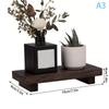 Wood Tray Pedestal Stand Wooden Vanity Hands Soap Scented Candle Storage Holder Tray Kitchen Seasoning Holder Home Decor